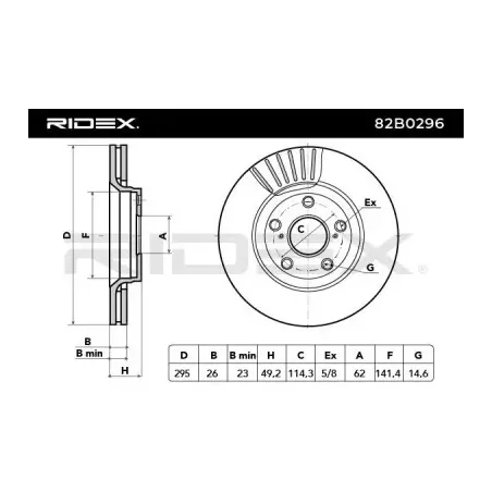 Disque de frein pour TOYOTA- 4351202190, 4351202210, 435120F030, 4351212680 43512YZZAD