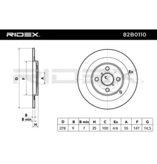 Disque de frein pour DAIHATSU TOYOTA- 424310D060