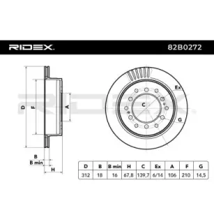 Disque de frein pour TOYOTA- 4243160130, 4243160190, 4243160200, 4243160201 4243160270