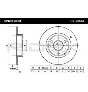 Disque de frein pour CITROËN, PEUGEOT- 1618859880, 4246F8, 4246G0, 4249C5 E169004