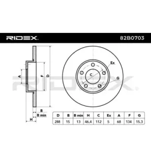 Disque de frein pour AUDI, SEAT, SKODA VW- 4A0615301B