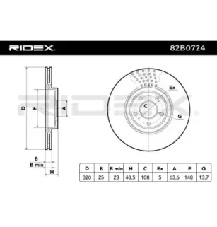 Disque de frein pour FORD, FORD AUSTRALIA, IME, KAROSA, LEYLAND, LINCOLN, VOLVO- 31341644, 31381376, 31400818 31400938