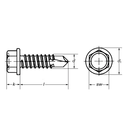 Vis auto-perforante.