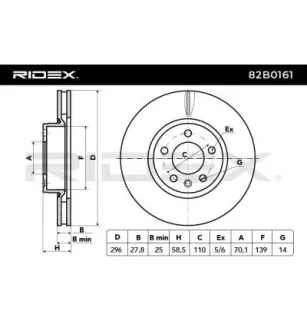 Disque de frein pour CADILLAC, CHEVROLET, OPEL, VAUXHALL- 569016, 90344650, 90392559, 90393496 93182283