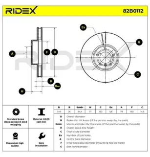 Disque de frein pour BMW- 34116766871 34116779467