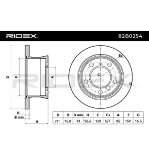 Disque de frein pour AUDI, DODGE, MERCEDES-BENZ, SEAT, SKODA, VW- 2D0501203, 2D0501204