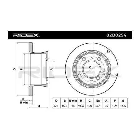 Disque de frein pour AUDI, DODGE, MERCEDES-BENZ, SEAT, SKODA, VW- 2D0501203, 2D0501204