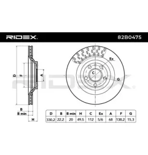 Disque de frein pour AUDI, AUDI (FAW), PORSCHE VW- 8W0615601K