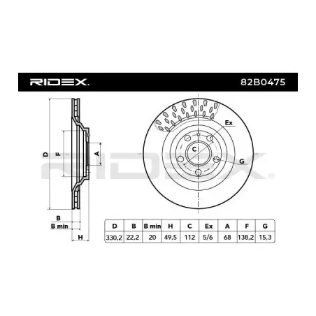 Disque de frein pour AUDI, AUDI (FAW), PORSCHE VW- 8W0615601K