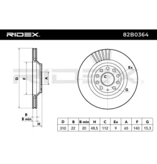 Disque de frein pour SEAT, SKODA, VAG, VW VW (SVW)- 3QD615601A