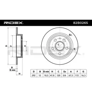 Disque de frein pour BUICK, BUICK (SGM), CHEVROLET, CHEVROLET (SGM), GENERAL MOTORS, OPEL, SAAB, VAUXHALL- 13501302 13502198