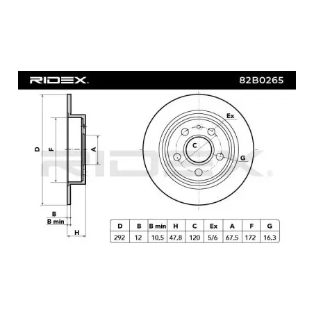 Disque de frein pour BUICK, BUICK (SGM), CHEVROLET, CHEVROLET (SGM), GENERAL MOTORS, OPEL, SAAB, VAUXHALL- 13501302 13502198