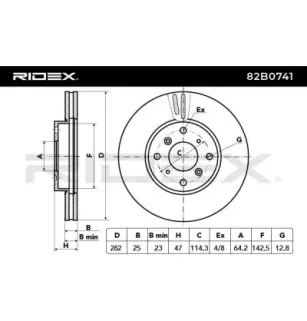 Disque de frein pour HONDA- 45251S1A305 45251S1AG00