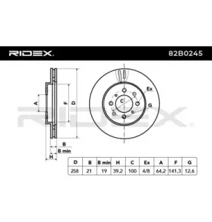 Disque de frein pour HONDA- 45251SAAG50