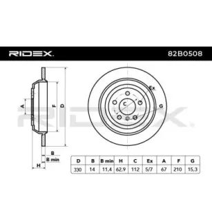 Disque de frein pour MERCEDES-BENZ- 1644230512, 1644231212, A1644230512 A1644231212