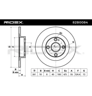 Brake disc for HAIMA (FAW), MAZDA MAZDA (HAINAN)- B26Y26251L1