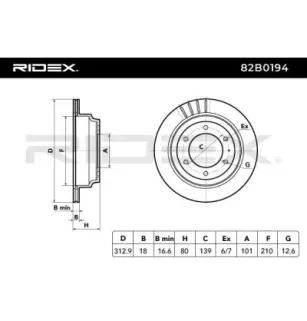 Brake disc for ISUZU, OPEL, VAUXHALL- 91151563 94375425