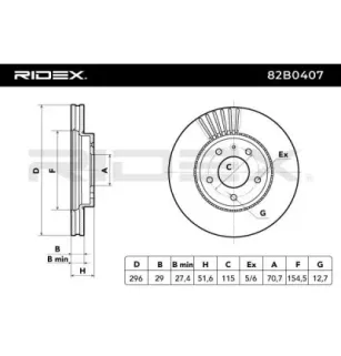 Disque de frein pour CHEVROLET, OPEL, SUZUKI, VAUXHALL- 20955857, 4801850 96625948