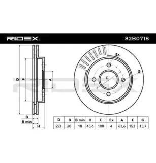 Disque de frein pour FORD- 1025911, 1514236, 1757850, 4044280, 4115996, 5026786, 5027175, 6784095, 93BB2A315C1B, 93BX2A315AD