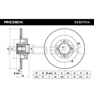 Disque de frein pour RENAULT- 432004943R, 7701207898, 8660001812 8671018107