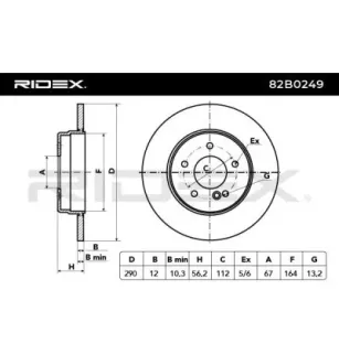 Disco de freio para MERCEDES-BENZ-2104230512, 210423051264, A2104230512 A210423051264