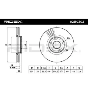Disque de frein pour HYUNDAI- 517122B700