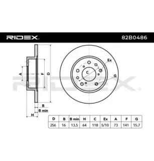 Disque de frein pour ALFA ROMEO, CITROËN, FIAT, PEUGEOT, PORSCHE, ROVER SAURER- 4249L1