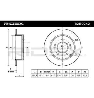 Disco de freio para HYUNDAI, KIA- 5841139300, 5841139600 S5841139600