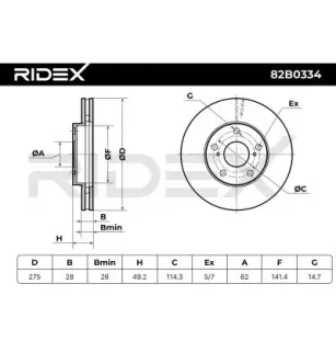 Disque de frein pour TOYOTA- 4351206020, 435120603, 4351206030, 4351206031, 4351207020, 4351208020