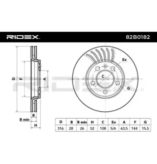 Disque de frein pour FORD, LAND ROVER, VOLVO- 30769061, 31400764 314007640