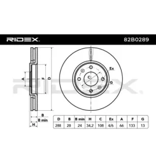 Disque de frein pour CITROËN- 1606308780, 1618863080, 4246R6, 4246T8, 4246W3, 4249H1 E169010