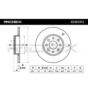 Disque de frein pour FIAT, OPEL VAUXHALL- 93188916