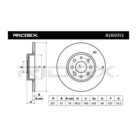 Disque de frein pour FIAT, OPEL VAUXHALL- 93188916