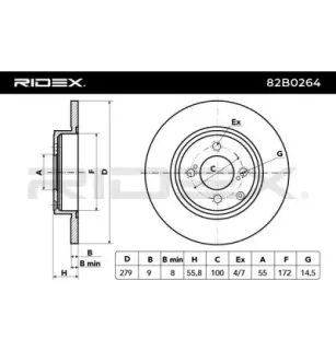 Disque de frein pour TOYOTA- 4243102080, 4243102081, 4243102082 42431YZZAC