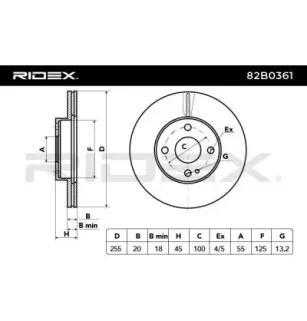 Disque de frein pour MAZDA- N0263325X, N0263325XC, NA753325X NA753325XC