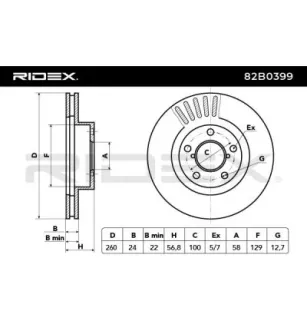 Disque de frein pour SUBARU- 26300AE040, 26300AE090, 26300AE091, 26310AA021, 26310AA031, 26310AA032 26310AC060