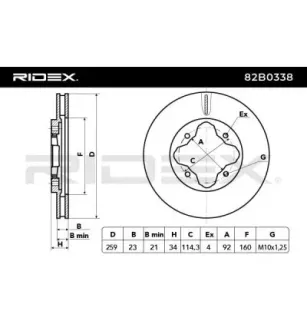 Disque de frein pour CITROËN, HONDA ROVER- GBD90836