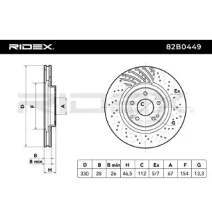 Disque de frein pour MERCEDES-BENZ- 2034211312 A2034211312