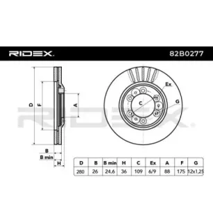 Disque de frein pour GREAT WALL, HAVAL, ISUZU, OPEL VAUXHALL- 97034035