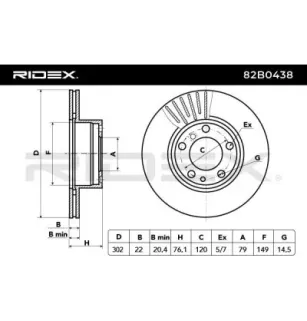 Disque de frein pour BMW- 1157503, 1158040, 1159897, 1160849, 1160936, 34111157503