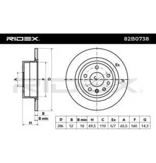 Disque de frein pour CADILLAC, OPEL, VAUXHALL- 569121, 90444513 93182292