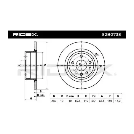 Disque de frein pour CADILLAC, OPEL, VAUXHALL- 569121, 90444513 93182292