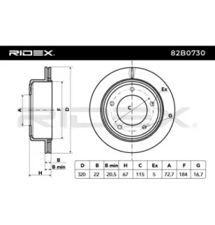 Disque de frein pour CHRYSLER- 00K04779209AA, 04779209AA, 04779209AB, 04779209AC, 04779209AD