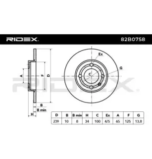 Disque de frein pour SEAT, VAG, VW VW/SEAT- 6N0615301