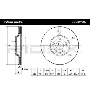 Disque de frein pour AUDI, AUDI (FAW), PORSCHE, VAG VW (SVW)- 4G0615301AF