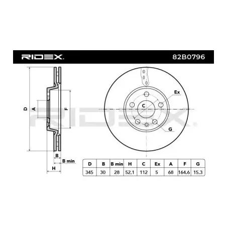 Disque de frein pour AUDI, AUDI (FAW), PORSCHE, VAG VW (SVW)- 4G0615301AF