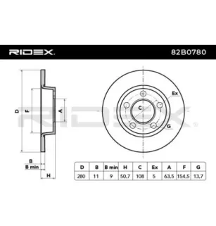 Disque de frein pour FORD, FORD (CHANGAN)- 1879859 DV612A315AB