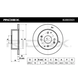 Disque de frein pour HONDA- 42510S1AE00, 42510S1AE10, 42510SL5950 42510SL5J00