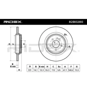 Disque de frein pour MERCEDES-BENZ- 1634230012, 1634230212, A1634230012 A1634230212