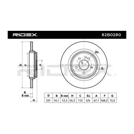 Disque de frein pour MERCEDES-BENZ- 1634230012, 1634230212, A1634230012 A1634230212